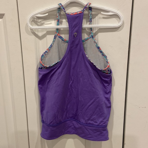 Ivivva Purple, Pink, White & Aqua Scaled Double Dutch Tank Top - Picture 4 of 5
